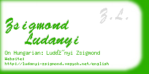 zsigmond ludanyi business card